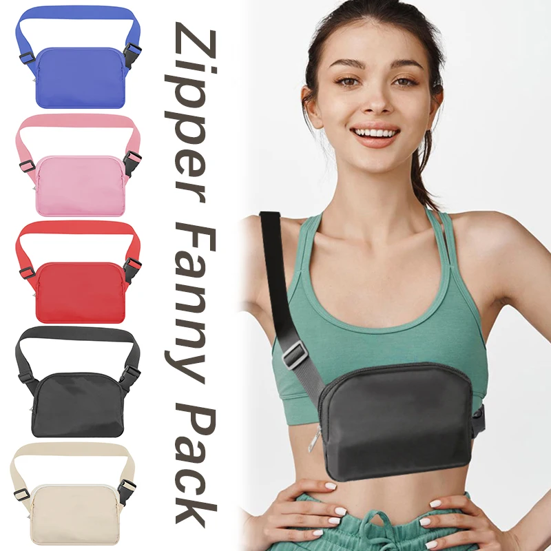 Women Sports Waist Bag Zipper Fanny Pack Phone Essential In Outdoor Activity Crossbody Purse Casual Travel Sports Chest Bag Lulu