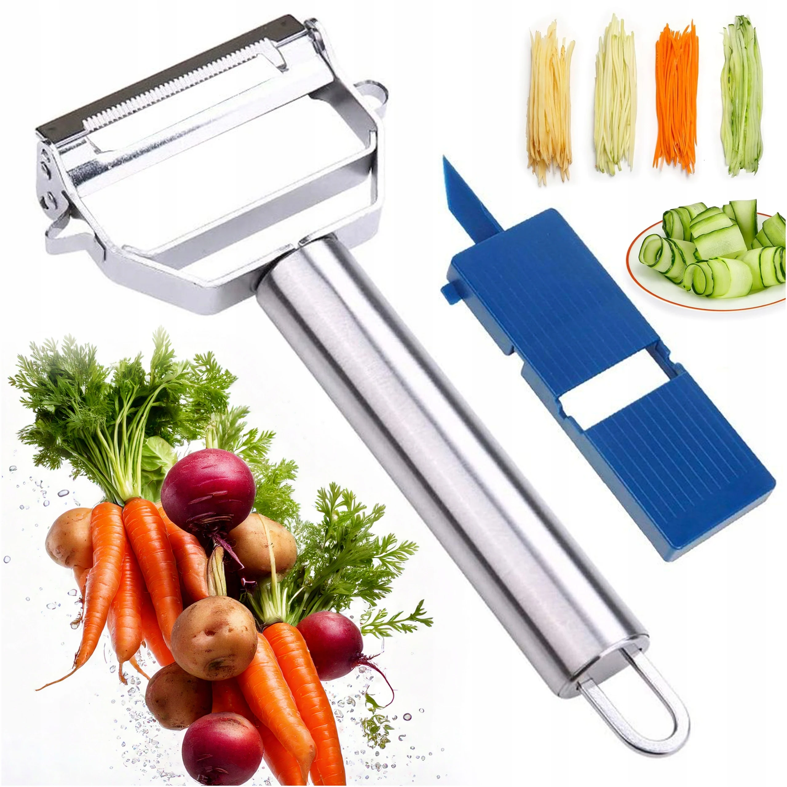 Groente- en fruitschiller met schaafmachine, modern, praktisch, betrouwbaar, compact, strak design, eenvoudig, multifunctioneel, voor dagelijks gebruik in de keuken, voor schillen, snijden, schaven,
