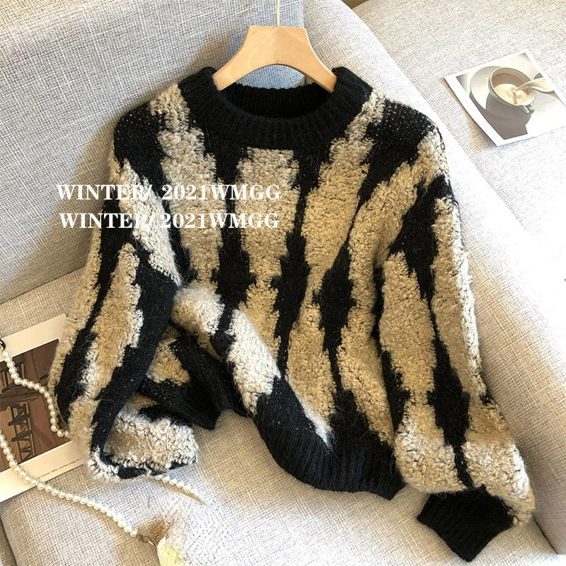 Autumn and Winter Sweater Women's Loose Pullover Vintage Outerwear Sweater Sweater Women  Pullover