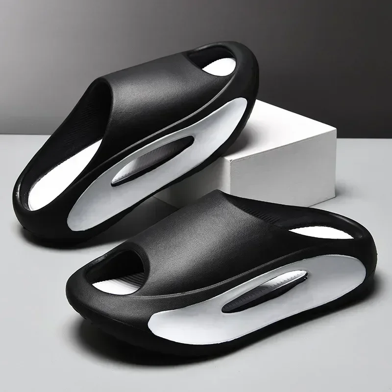 High quality New Slippersr Men Women Eva Soft Bottom Slippers Thick Bottom Comfortable Shock-absorbing Lightweight Beach Shoes