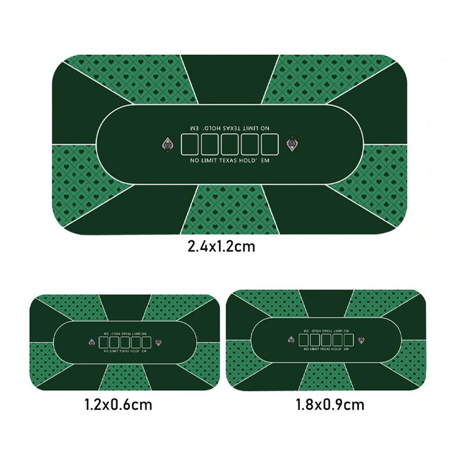 1.2 x 0.6cm Multiple Patterns Texas Hold'em Mat Tablecloth Table Mat Square Round Chip Rubber Mat Poker Table Mat