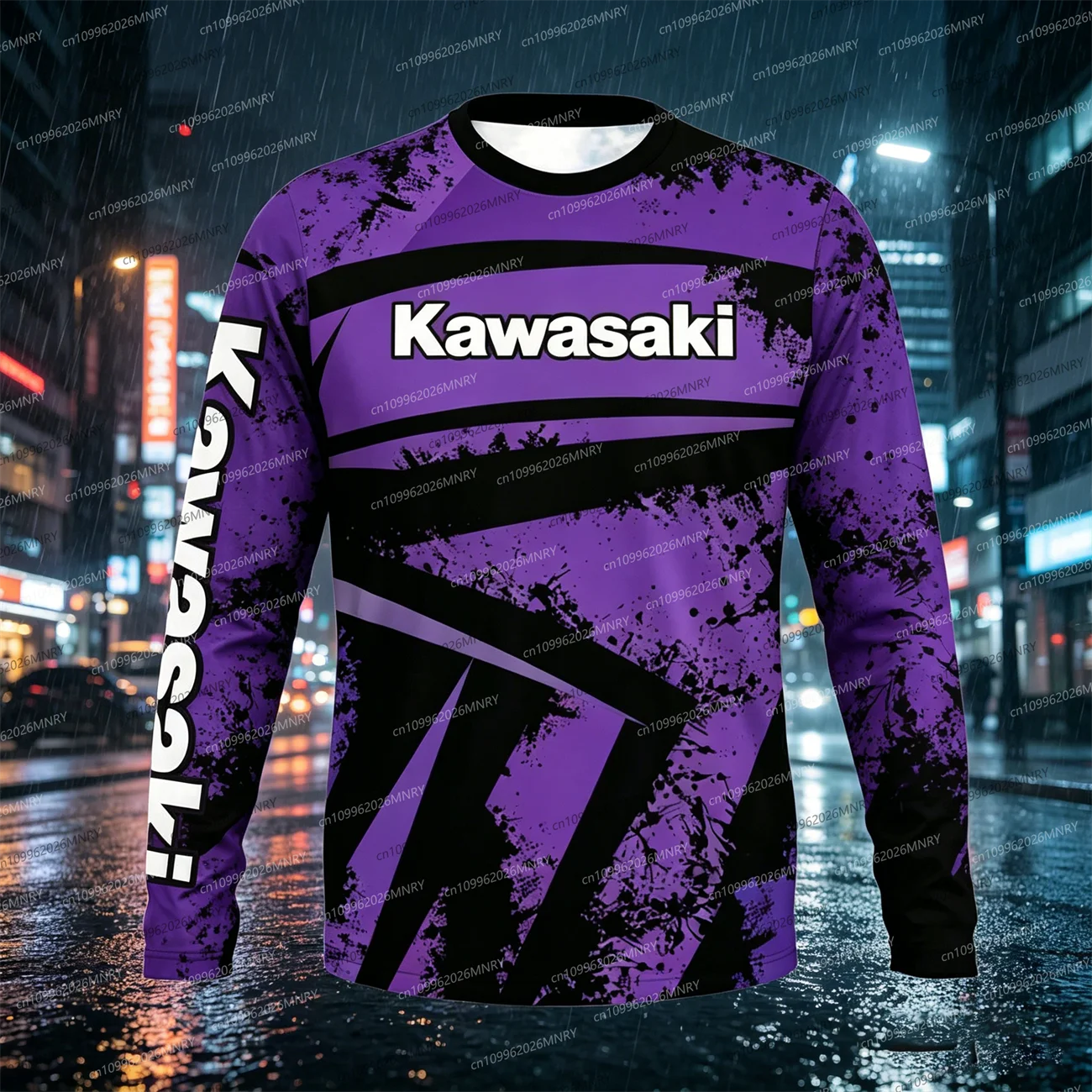 

Kawasaki Motorcycle Racing Team Men T-shirt Long Sleeve Spring Autumn Men's clothing Tops Women Long tshirt Tee Shirts Sports