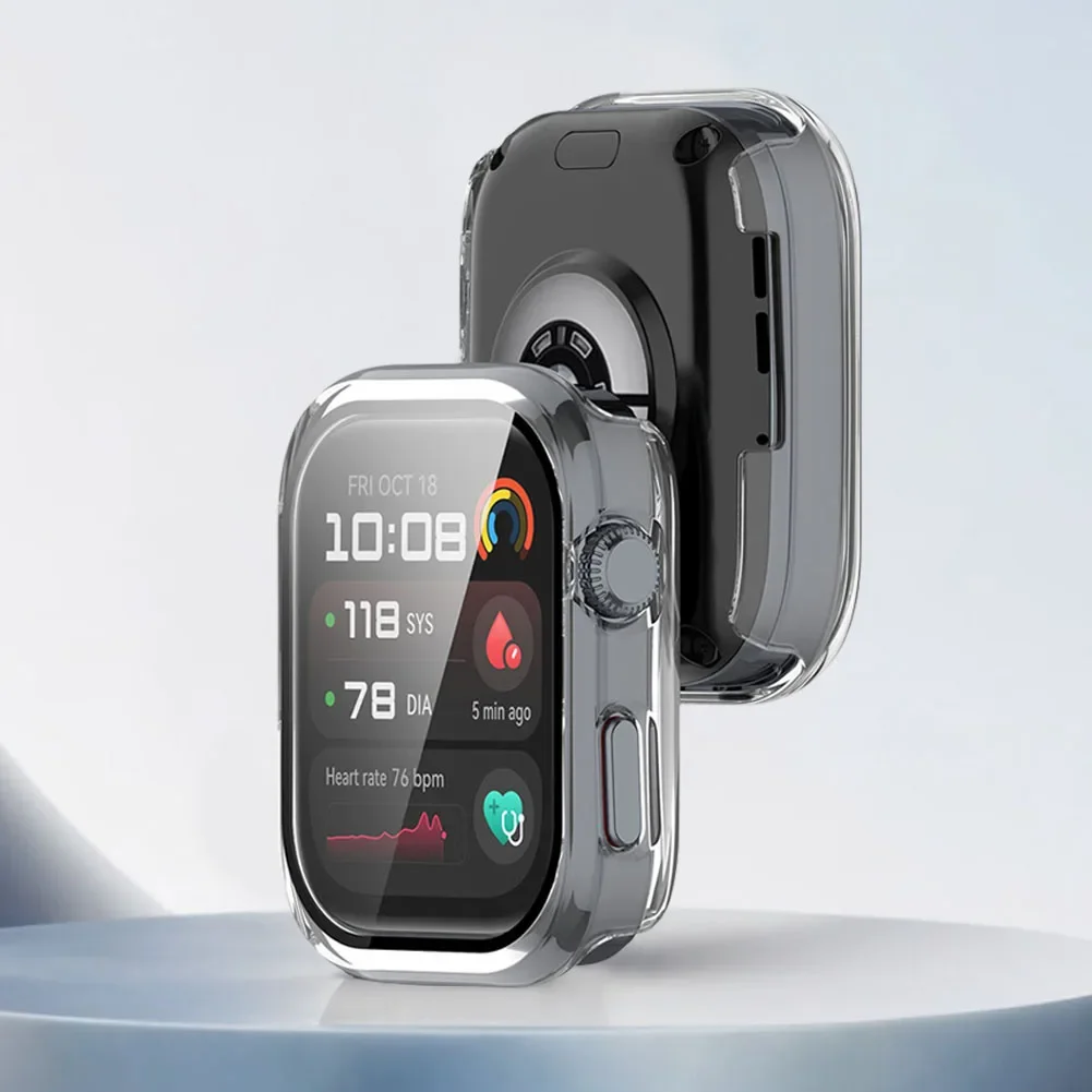 2 STUKS Gehard Glas + Case Anti-Kras Screen Protector Frame Bumper Cover Hard PC Beschermhoes voor Huawei Horloge D2