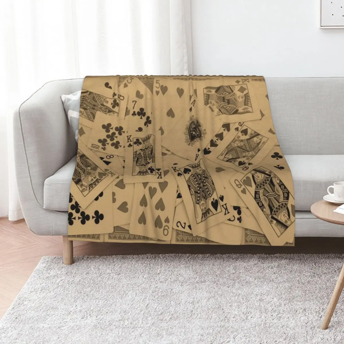 Playing Cards Scattered Throw Blanket Quilt Decoratives Bed linens Sofa Blankets For Baby Fashion Sofas Blankets