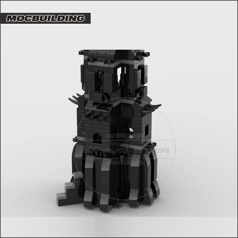 Bloques de construcción Diorama para niños, Mini torre de Orthanc MOC, modelo de arquitectura, juguetes de tecnología, exhibición de ladrillos, regalos de Navidad, 10237