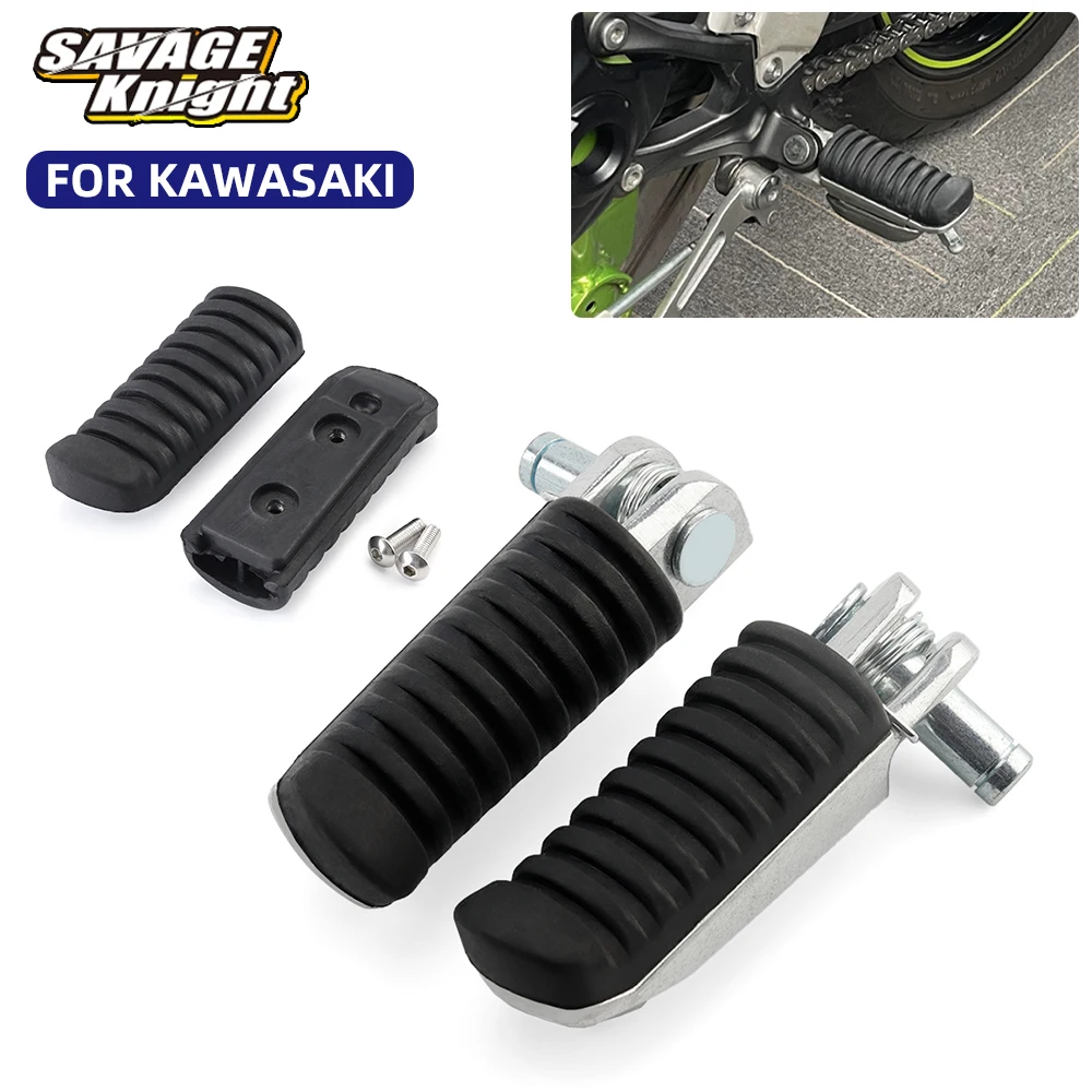 Moto anteriore pedane copertura per KAWASAKI Z750 Z1000 Z900RS ZX12R ZZR 1000 ER4N ER6N ER6F NINJA 1000 poggiapiedi in gomma