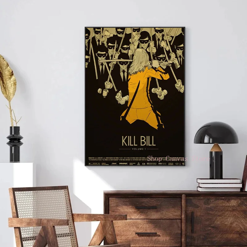 Vintage Classic Fiction Movie Film Kill Bill Canvas Painting Poster Print Wall Art Picture For Living Room Home Decor Aesthetic