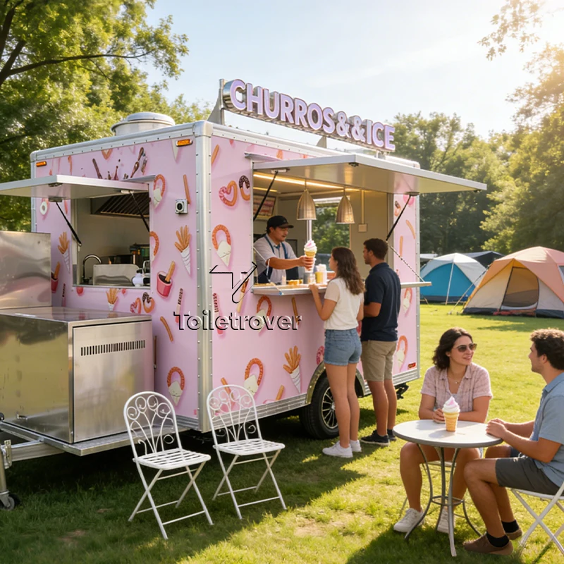 

Custom-Made Full Kitchen Food Truck Fully Equipped Food Trailer Coffee Outdoor Mobile Food Truck Trailer Made in China