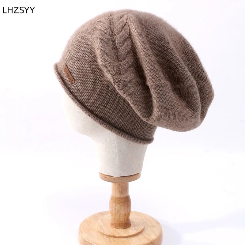 LHZSYY 100% pura lana Baotou cappello donna autunno inverno lavorato a maglia cappello lavabo Joker caldo di alta qualità Cashmere protezione