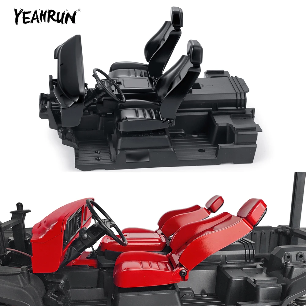 YEAHRUN Interior Simulation Central Control Seat/Interior Kit/Dashboard For 1/10 Rc Crawler Car Trx4 BRONCO Modification Parts