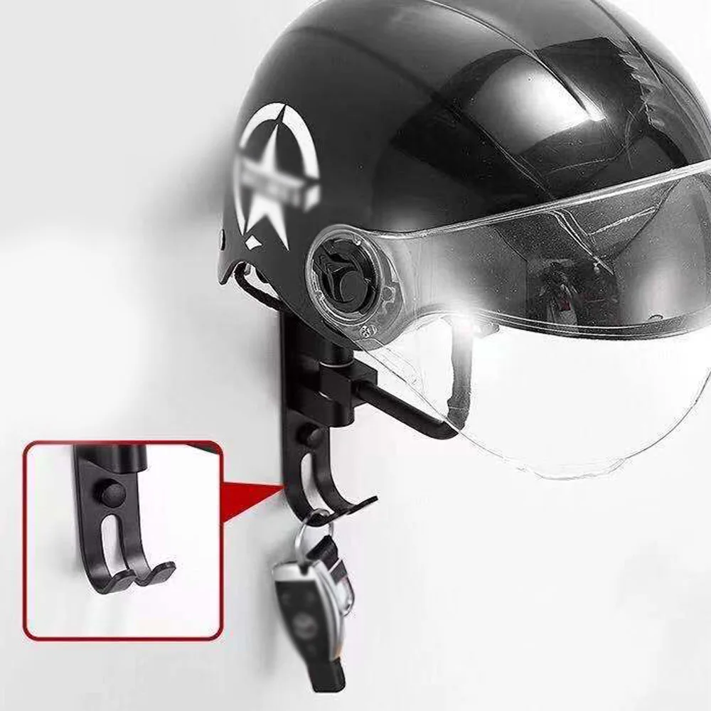 Motorcycle Helmet Holder Metal Hat Storage Rack Wall-Mount/Floor-Mounted Helmet Hanger Display Stand for Helmets Cap Wigs Holder