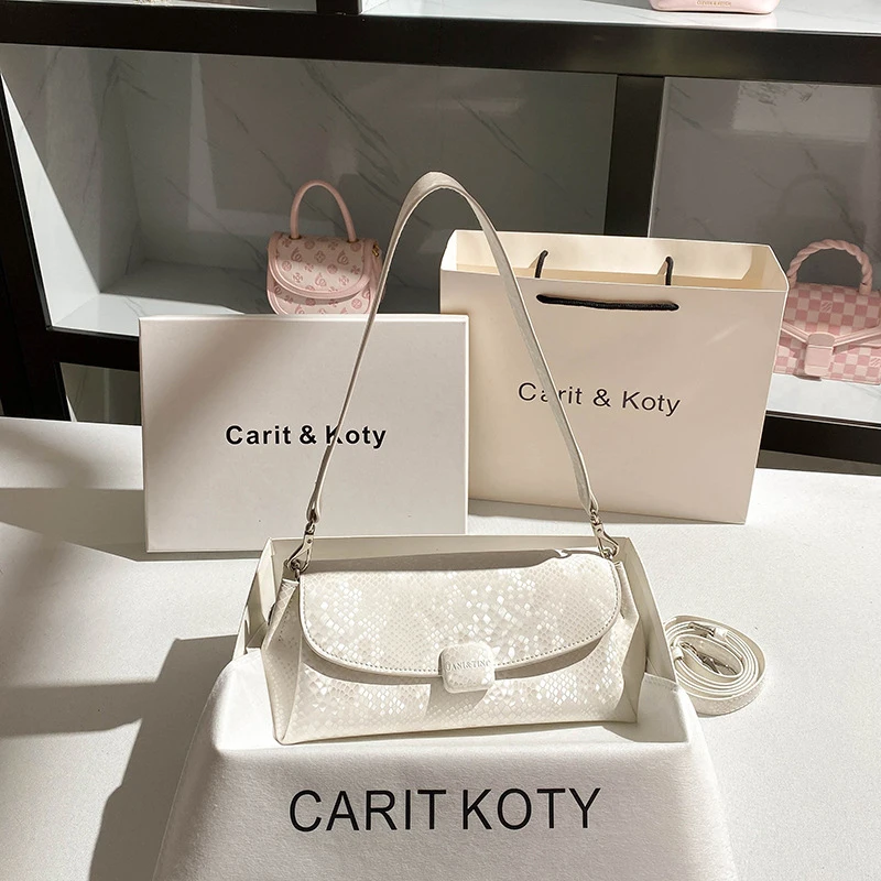 

Уникальная блестящая сумка-багет, элитная весенняя сумка через плечо.