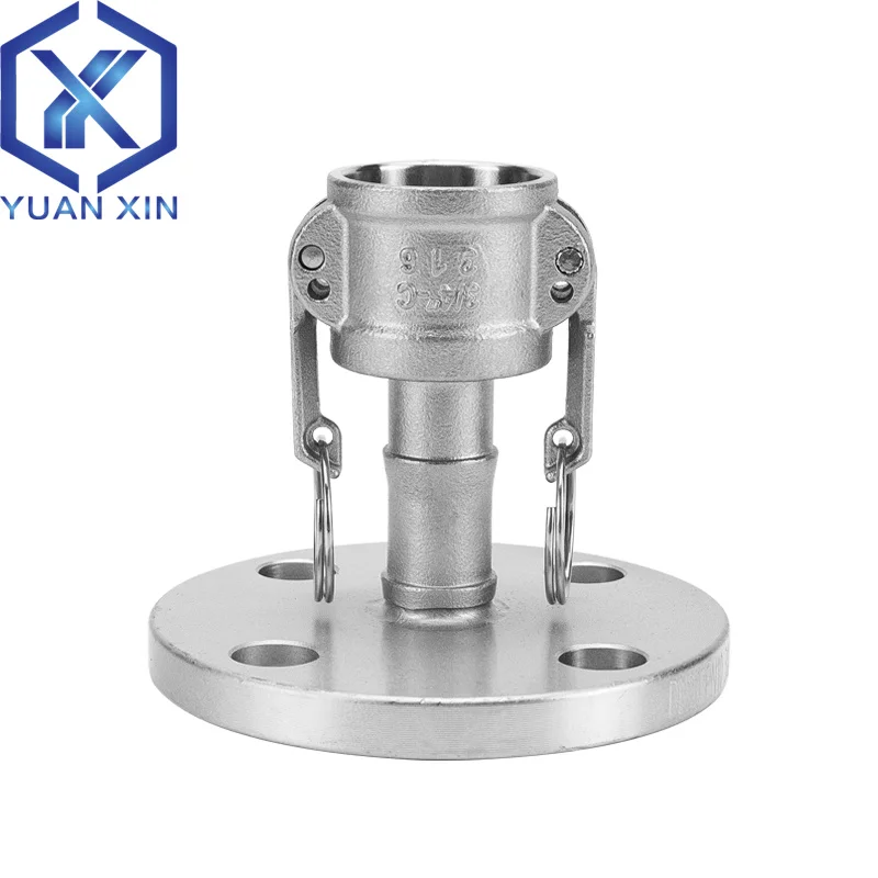 

304 Stainless Steel C-Type Quick Coupler to Flange PN10 Female Quick Connect Oil Hose Tank Truck Connector