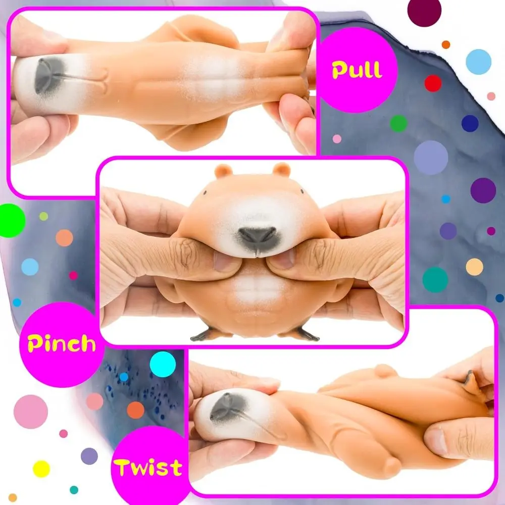 Nouveau soulagement du Stress Capybara presser jouets animaux Squishy Capybara Fidget jouets extensible Capybara jouets soulagement du stress pour cadeau
