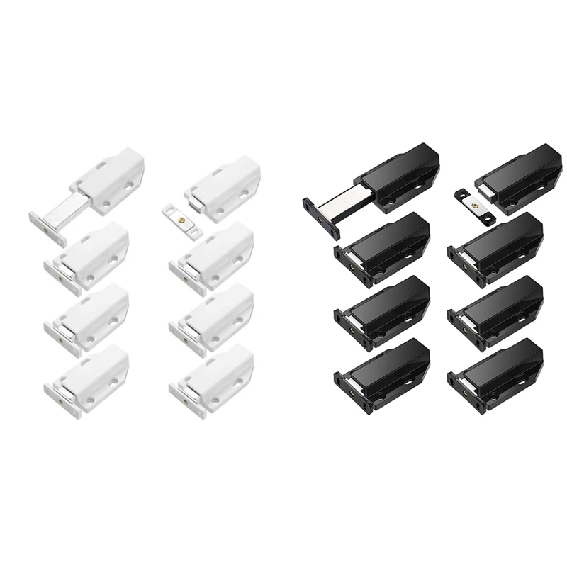 8 Pack Push Release Magnets Touch Latch Heavy Duty Push To Open Cabinet Hardware White