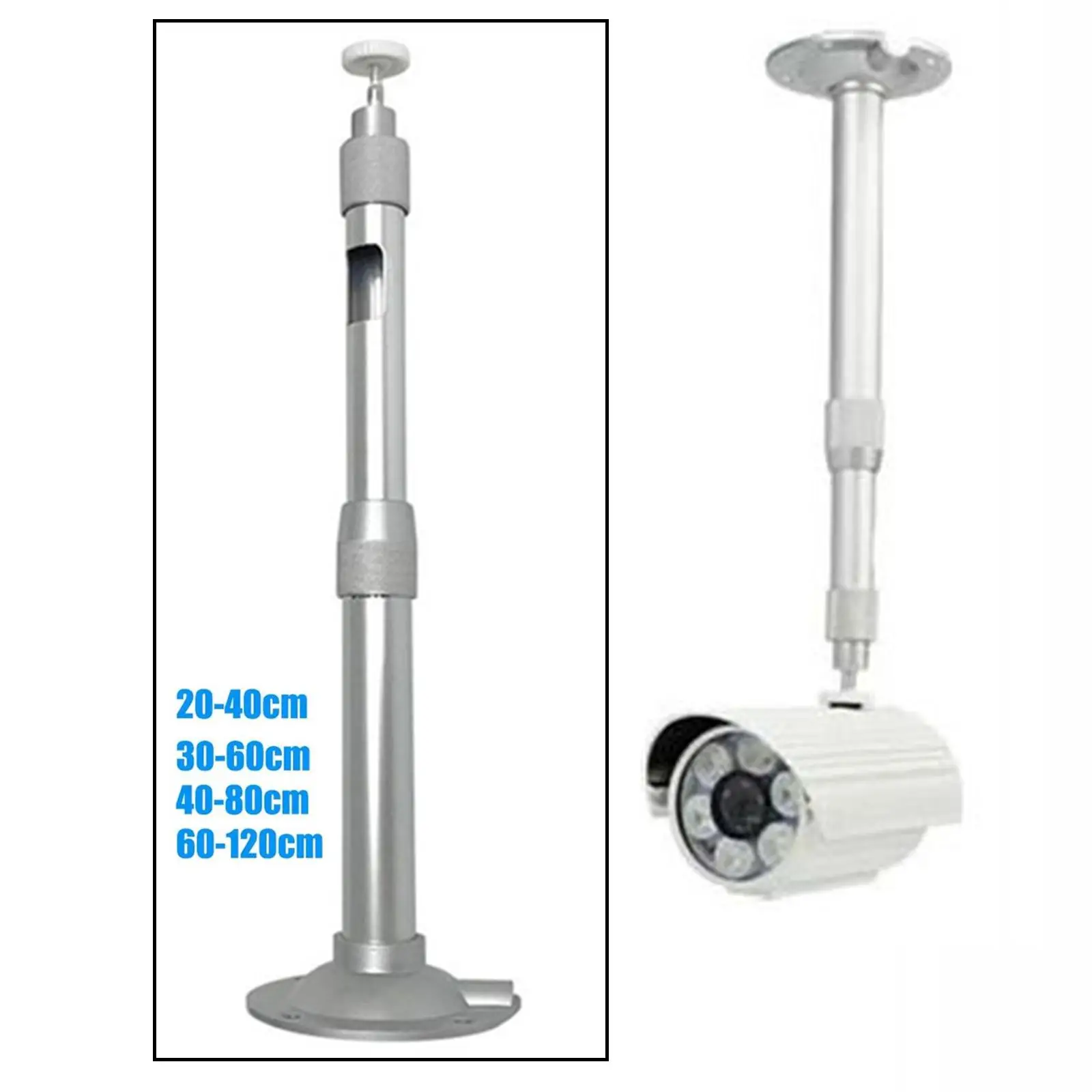 Metal alumínio parede teto projetor suporte de montagem cabide extensível prata