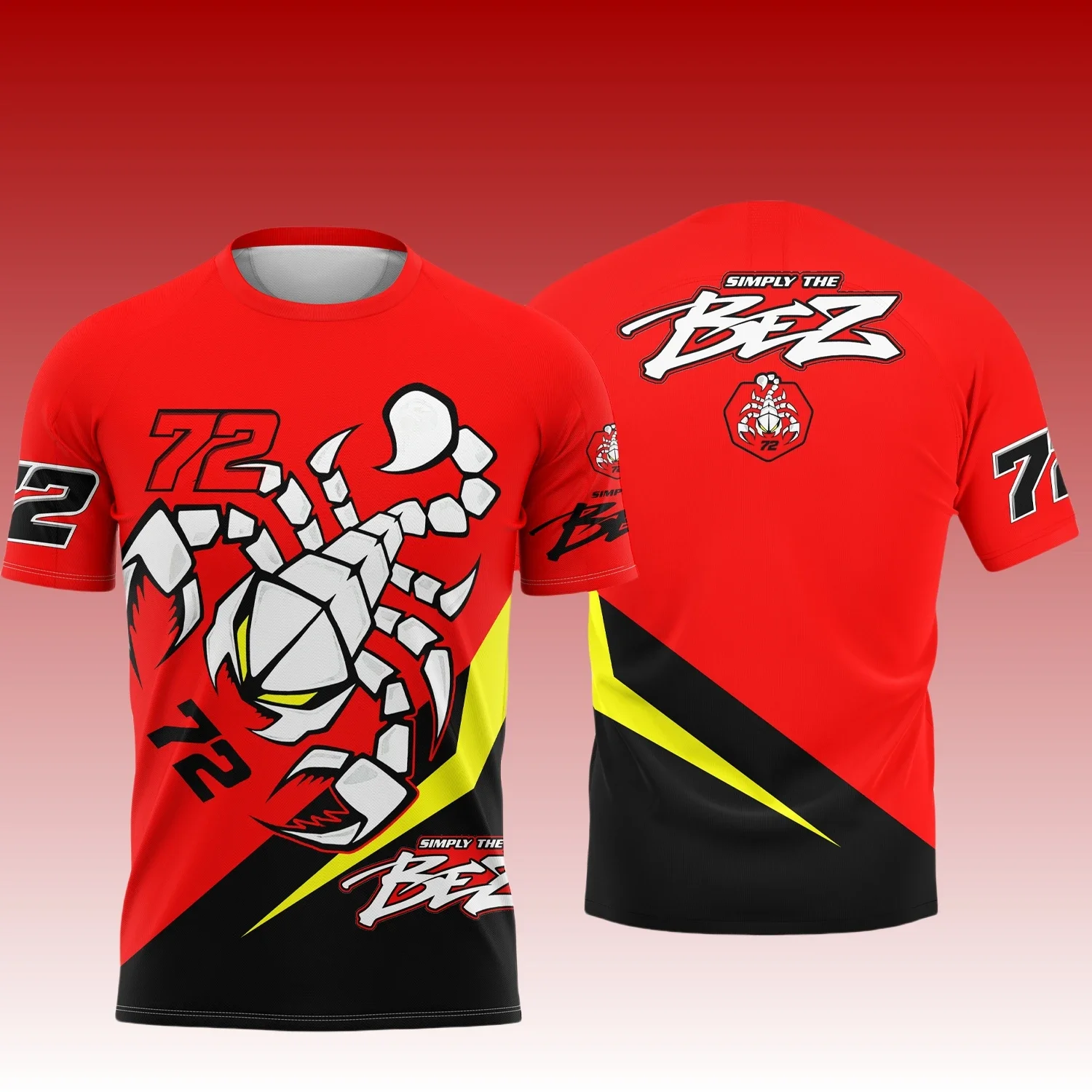 2025 MotoGP بطل الجائزة الكبرى في المملكة المتحدة ماركو بيزيتشي # 72 بدلة سباق لركوب الدراجات، تي شيرت سريع الجفاف برقبة دائرية وأكمام قصيرة #3