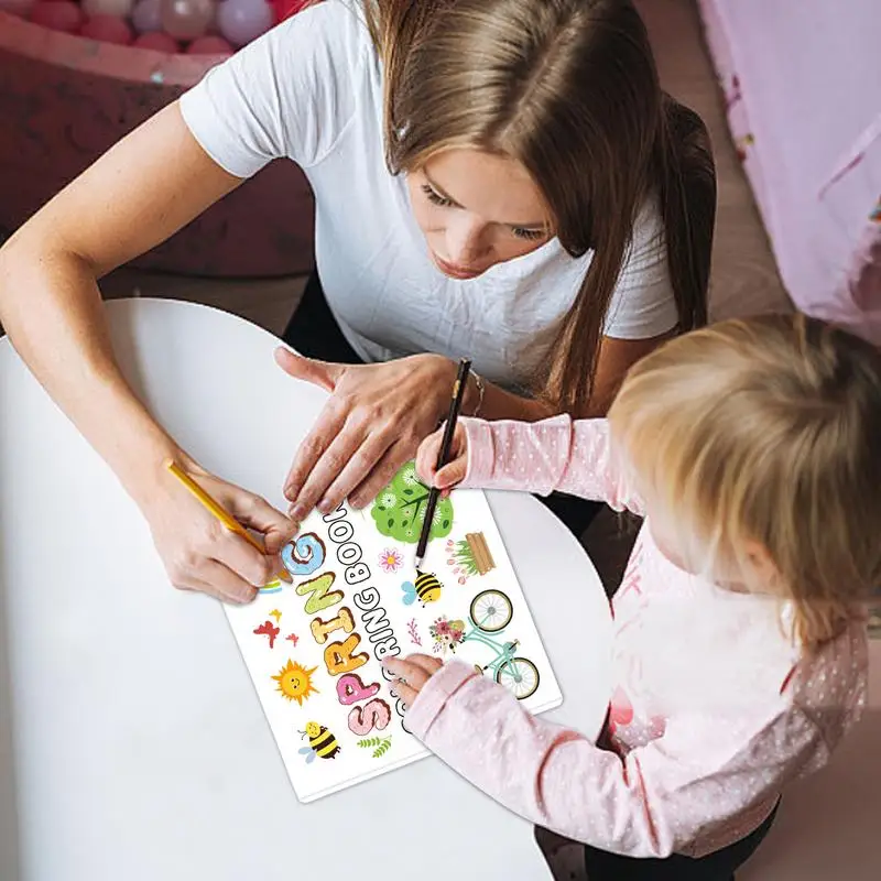 Kleurboeken voor kinderen Leuk gemakkelijk kleurboek voor volwassenen Dik papier Interactief ontspannend kleurboek voor volwassenen Kinderen