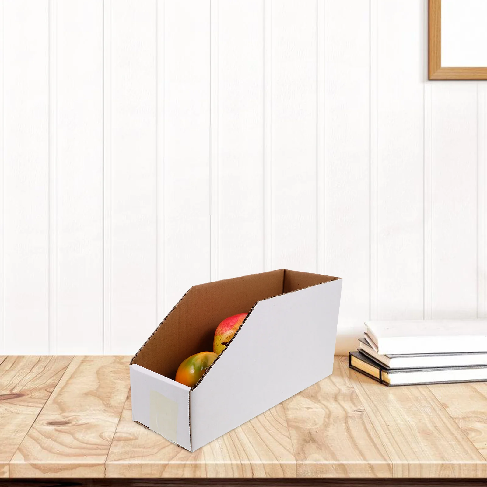 

4pcs Multilayer Box Sturdy Large Capacity Slanted Opening Bins For Warehouse Office Home Use File Carton Rack Packing Boxes
