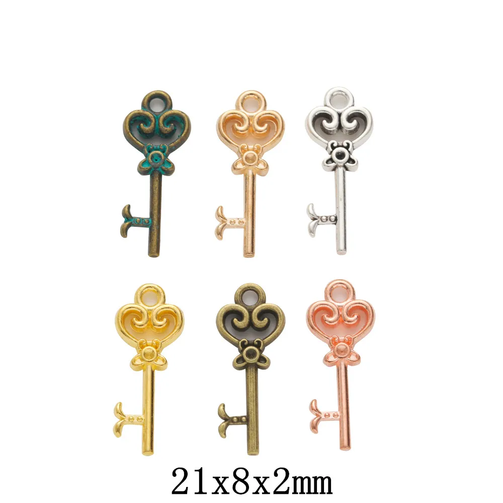 

100pieces (key) vintage zinc alloy charm metal pendant DIY jewelry discovery making accessories 1865