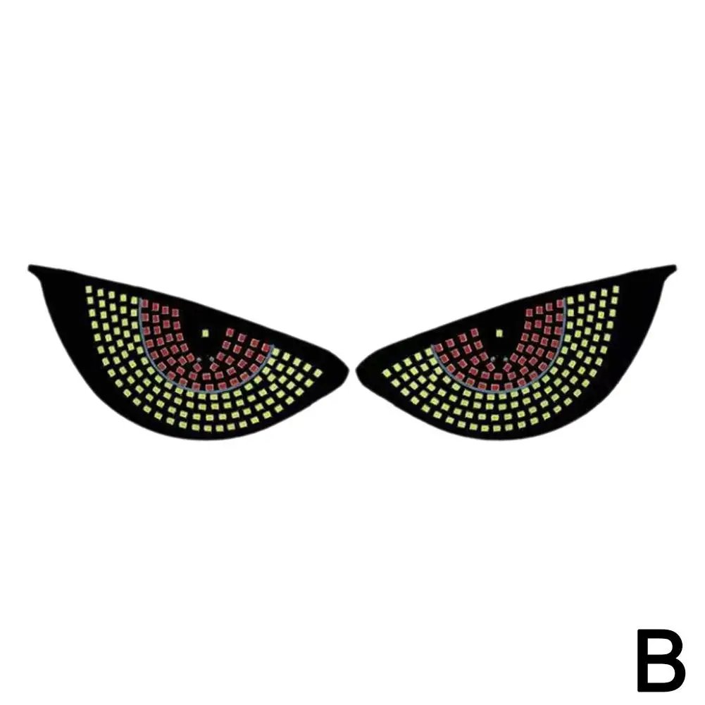 Luci di espressione per lunotto posteriore per auto Strisce LED Display luminoso Parabrezza Occhio decorativo Pannello USB per auto Lampade Devi O9B5