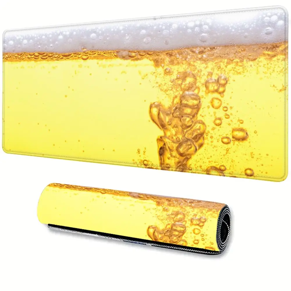 

Beer Pattern Game Mouse Pad Cute HD Desk Pad Extended Gaming Keyboard Mats Large 90x40cm XXL Gamer Mousepad