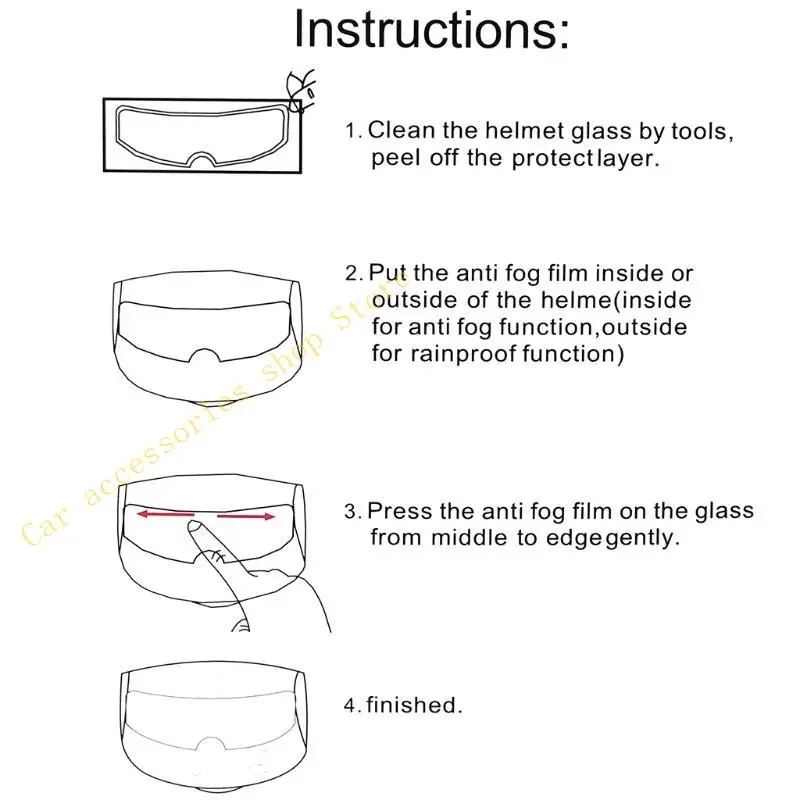 

T21E High Definition Film Clear Lens Anti-Fog Rainproof Sticker for K3 K4 AX8 MT Safety Driving Coating Helmet Accessory