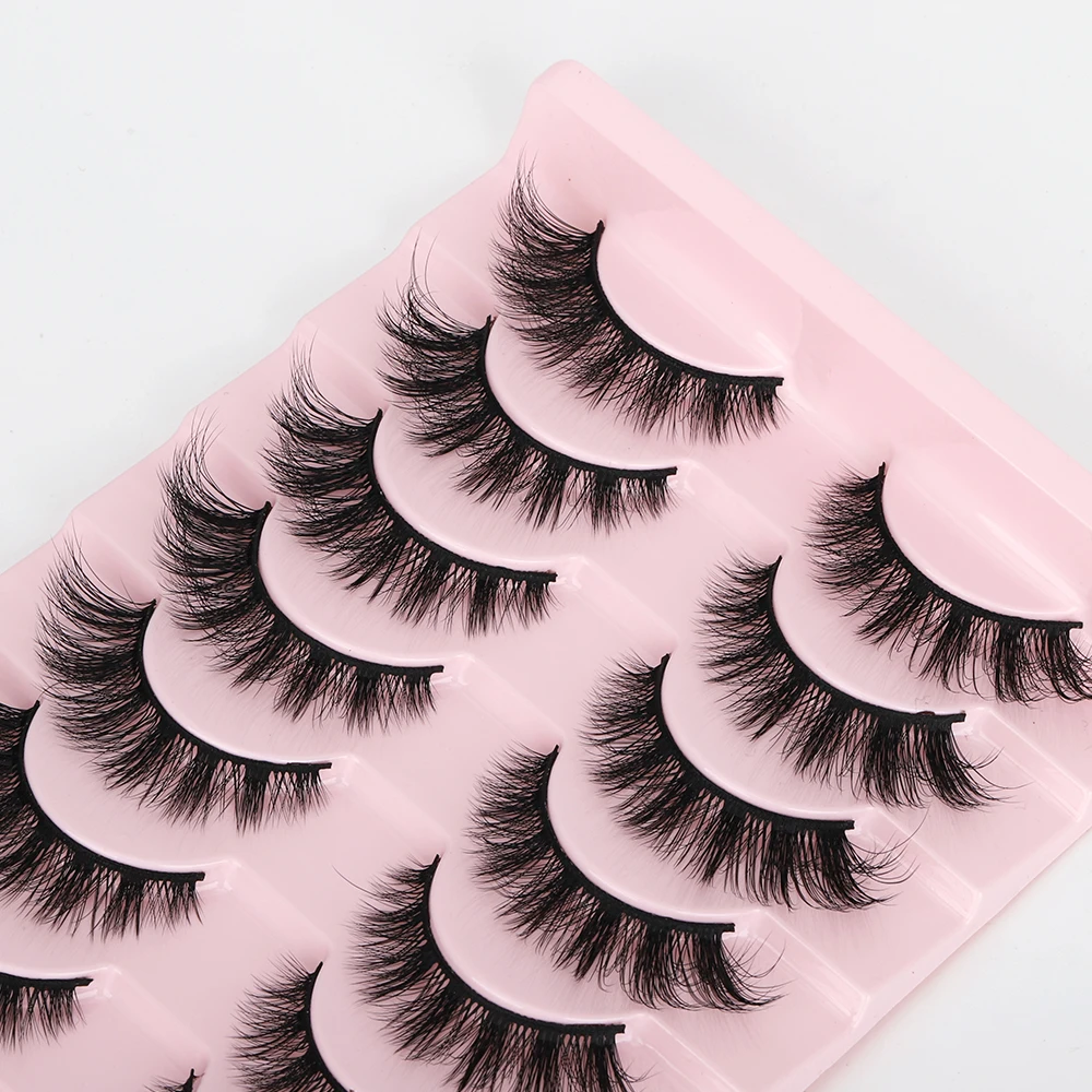 Lashine Nowe 10 par rzęs 3D z imitacji norek, puszyste, miękkie, pełne, gęste, delikatne rzęsy, dramatyczne sztuczne rzęsy do makijażu