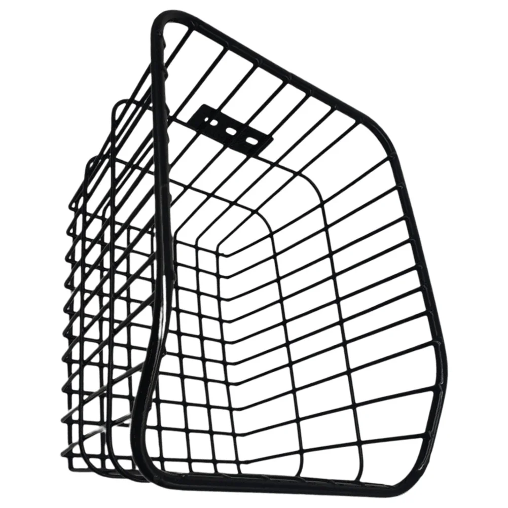 

Rear Basket Bike Vegetable Detachable Container Easy to Install Baskets Grocery Metal for Hook Smooth Surface