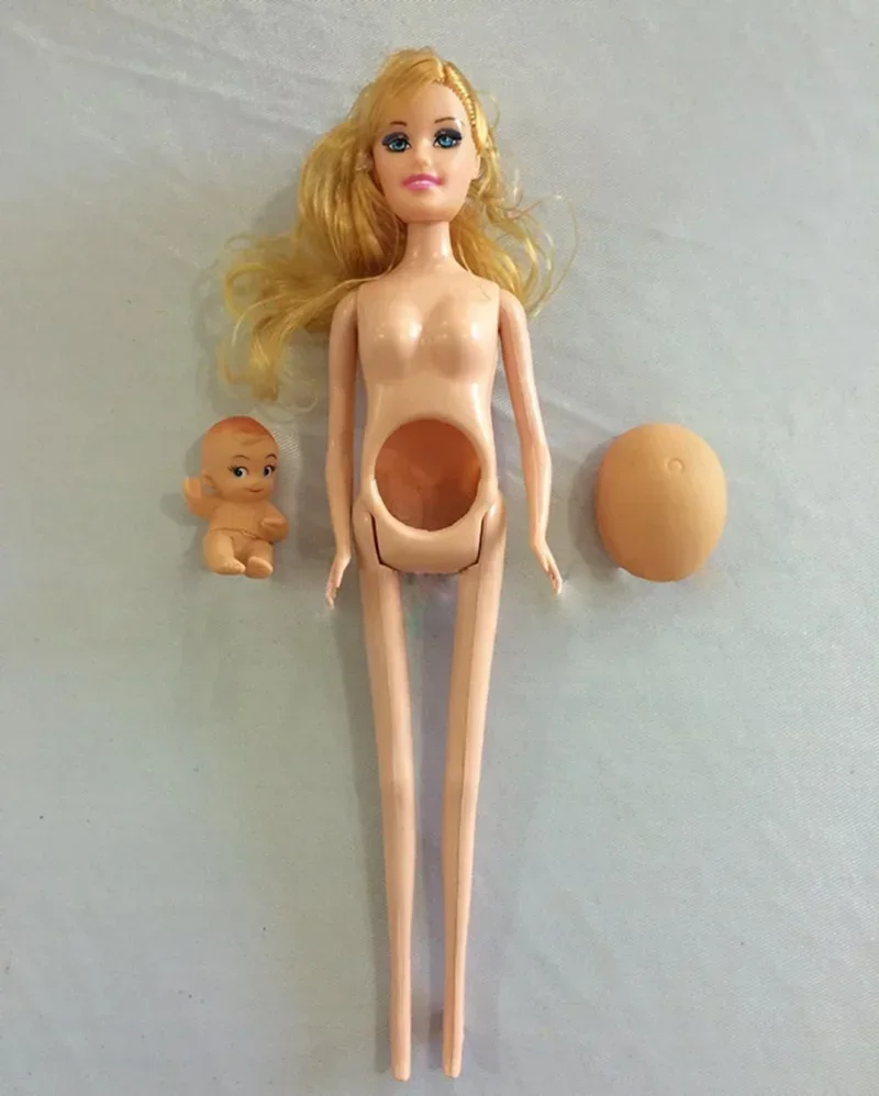 [Lustig] 4 teile/los 30 cm Neue Pädagogische Echte schwangere puppe anzüge mama puppe haben ein baby in ihre bauch figur schwangere frau modell spielzeug