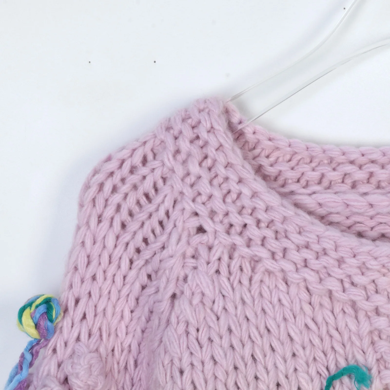 2025 Herbst und Winter lila Pullover Jacke Damen Rundhals lose böhmische Urlaub Langarm Pullover Strickjacke gestrickt Top