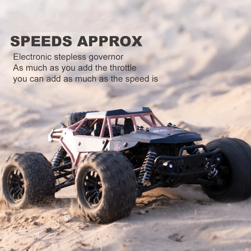 1:16 4WD RC Car 50km/h High Speed Off Road Drift Remote Control Monster Truck Toys Boys Gifts with LED Headlight