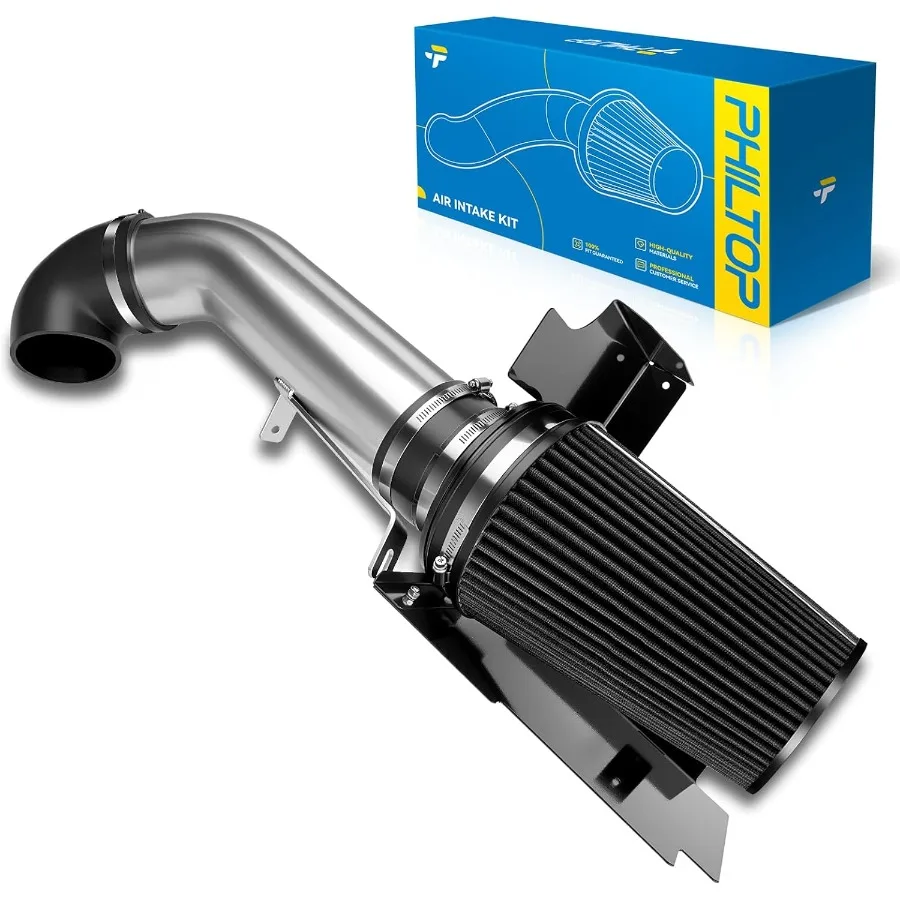 

4-дюймовый воздухозаборник с черной трубкой и теплозащитным экраном для GMC/Chevy 1999-2006 V8 4,8 л 5,3 л 6,0 л Silverado Sierra 1500 2500 350