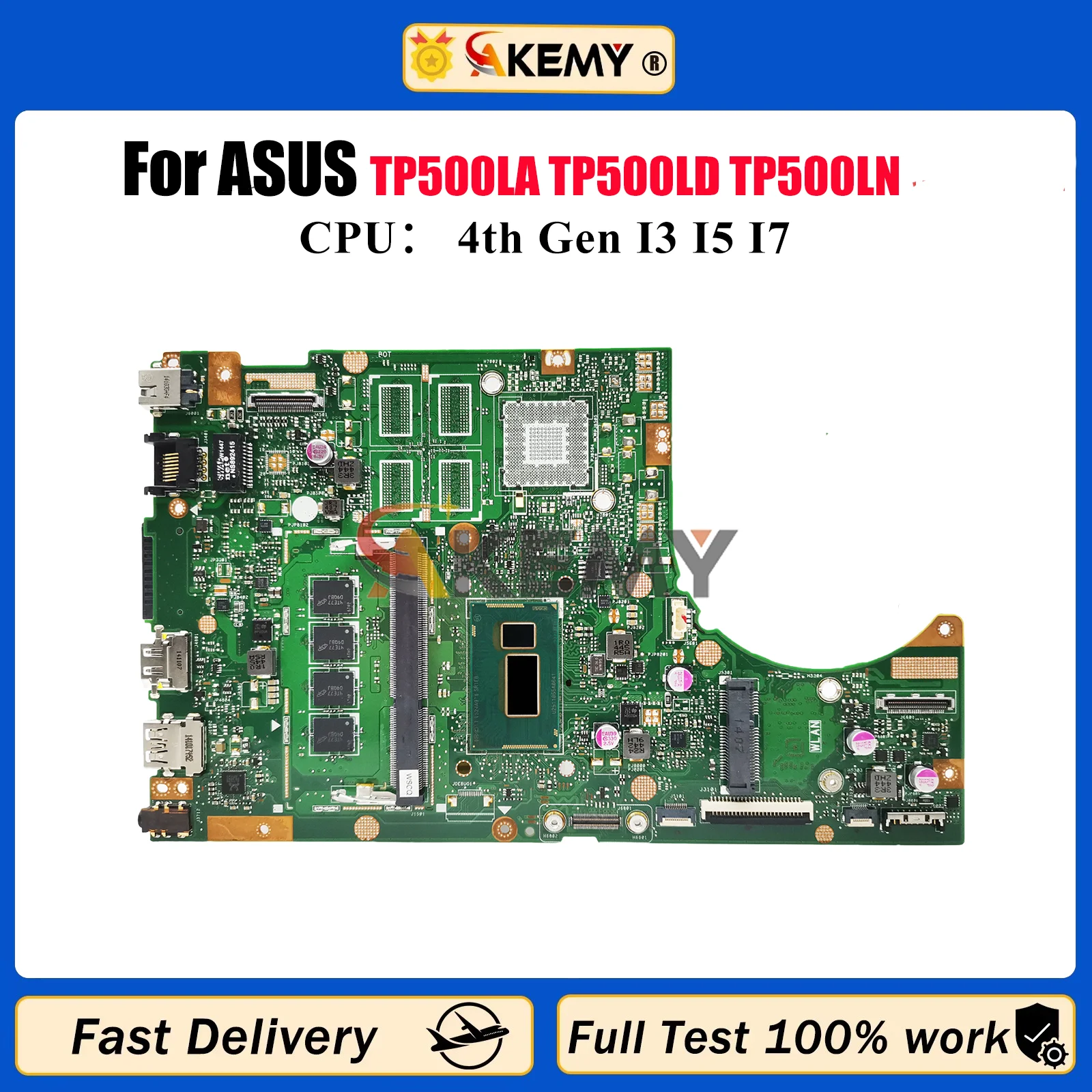 

TP500LA Laptop Motherboard For ASUS VivoBook Flip TP500L TP500LA TP500LD TP500LN TP500LB Notebook Mainboard With I3 I5 I7 CPU