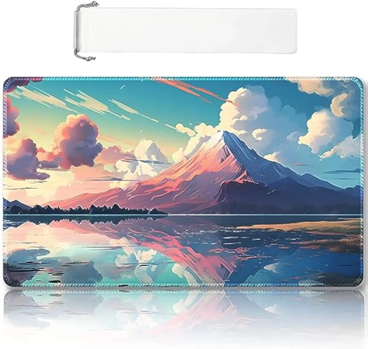 

Premium Stitched MTG Playmat with Zones and Non-Slip Rubber Backing - TCG Play Mat for MTG and Other Card Games - Colorful Desig