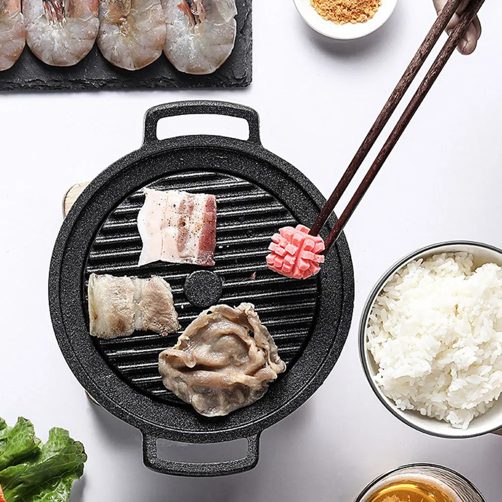 

1Set Home Smokeless Barbecue Grill Non-Stick Roasting Oven for Vegetables Meats Kabobs Aluminum Baking Tool Indoor Outdoor