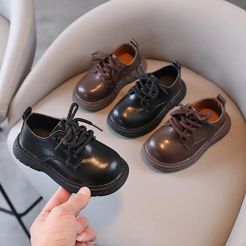 

Hot Boys Leather Shoes 2025 New Childrens Dress Shoes Single Shoes Color Casual Little Oxford Shoes British Style Fashion Kids