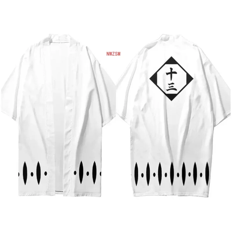 Disfraz de Cosplay de Anime Bleach Gotei 13 Kyoraku Shunsui para hombres, capa, bata, Roleplay, fantasía, Halloween, Carnaval, ropa para disfraz