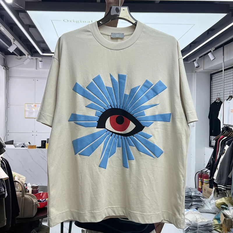 

Футболка House of Errors с винтажным эффектом потертости и фольгированным принтом, свободного кроя, с коротким рукавом, молодежный модный дизайн с мультяшным рисунком, летний повседневный топ