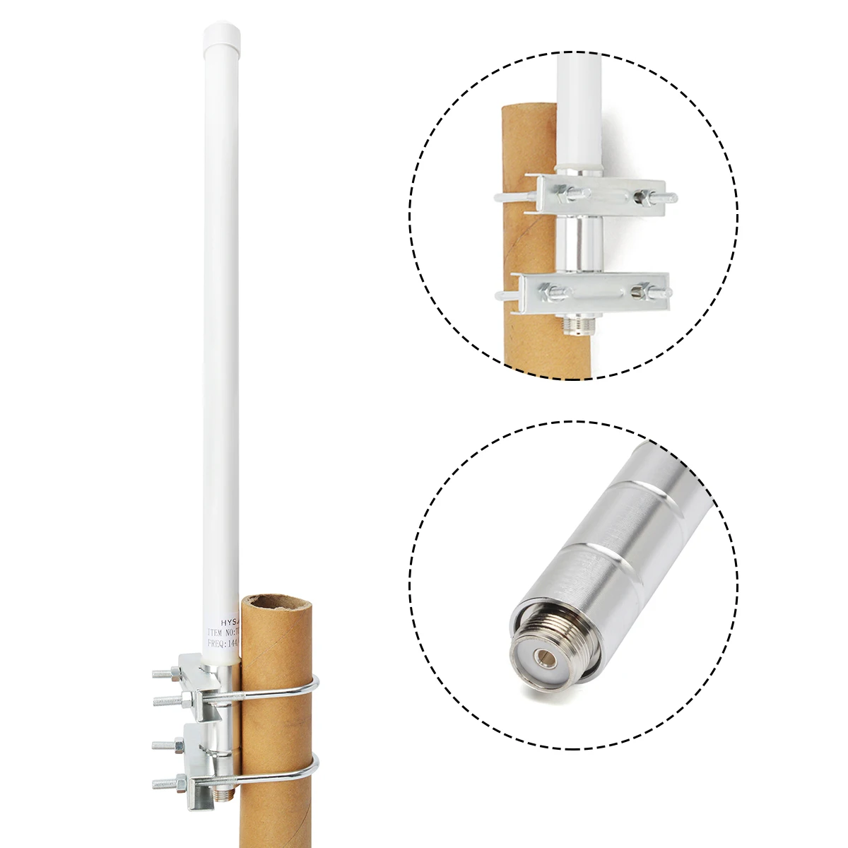 VHF 136-174mhz Fiberglass Mobile Radio Base Antenna&PL259 to SO239 Mobile Base Antenna Ground Plane For ham Radio Transceiver