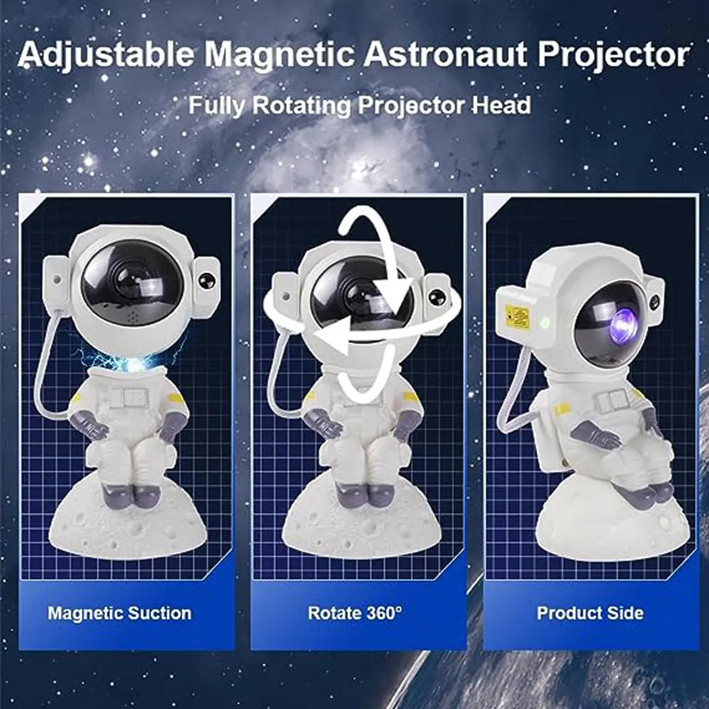 Astronaut Galaxy Projector, Star Projector Night Light with Music, Remote Control , for Bedroom, Kids, Gifts, Party
