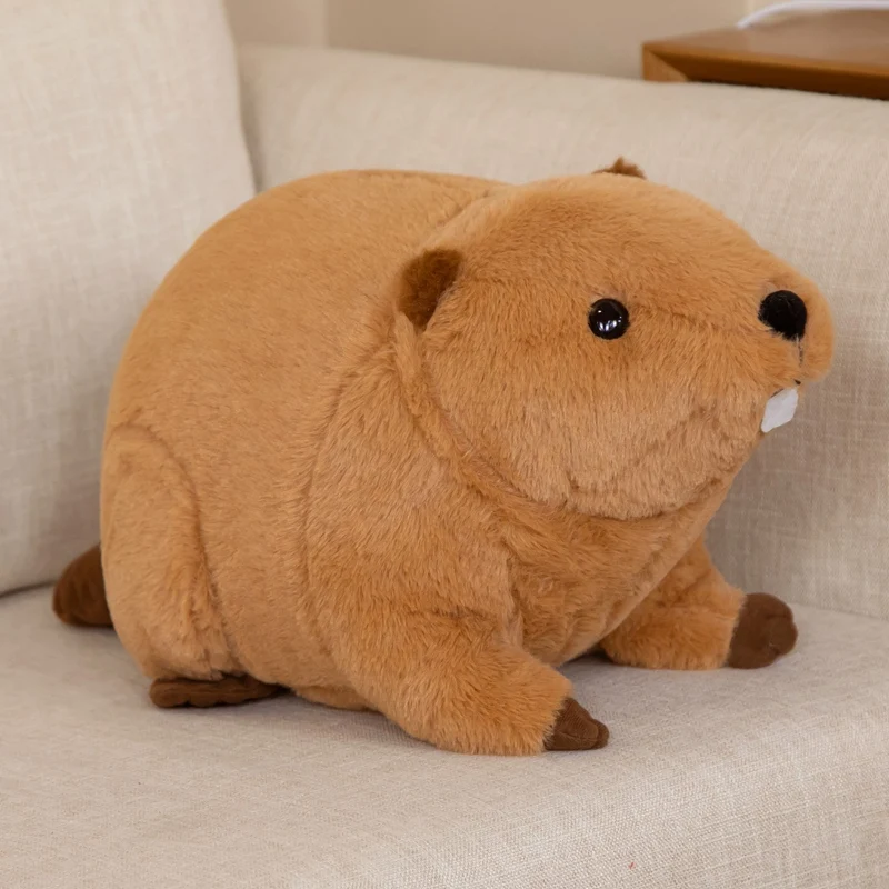 Nutria-peluches de animales de peluche para niños, juguetes de simulación de animales, almohada de peluche suave, muñecas de castor de la vida Real, decoración del hogar de cumpleaños, 45/60CM