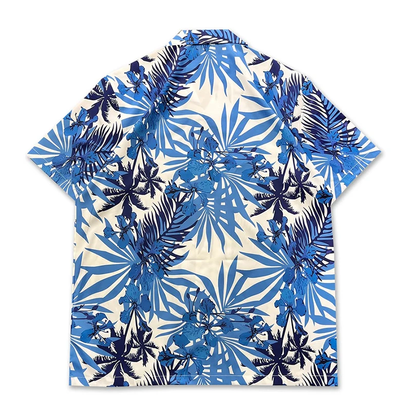 Flower 3 Digital Print Beach Shirts Men Summer Button Down Collar Men's Shirt Man Clothing