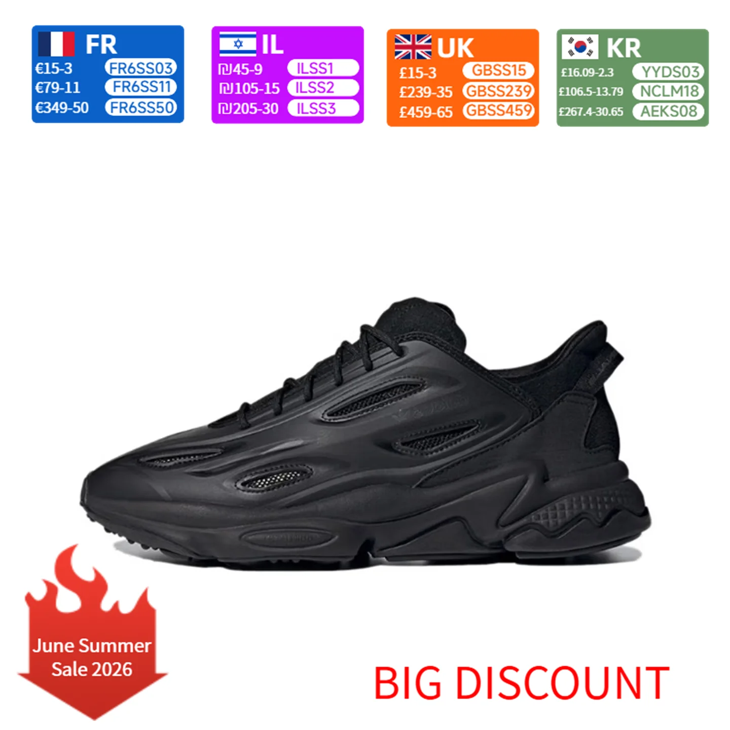 

adidas Originals Ozweego Celox Low-Top Sneakers - Black GZ5230 Comfortable cushioning, slip-resistant, durable, breathable