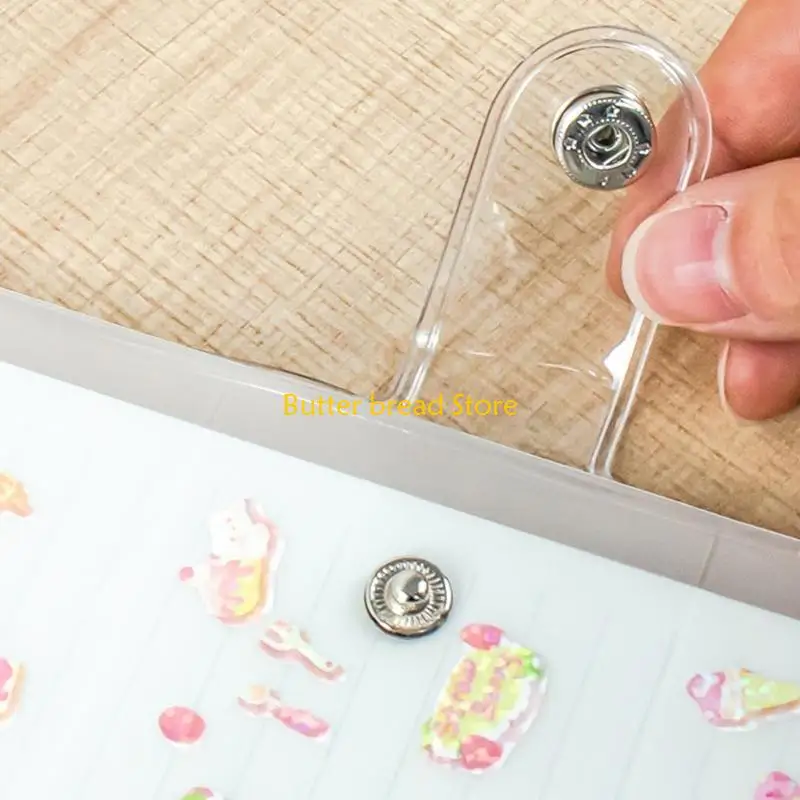 W89C A 6 Clear Budget Binder Planner Binder 6 Rings Binder Round Rings Binder Cover