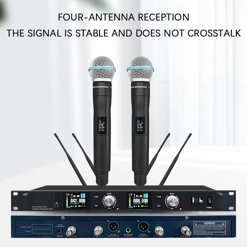 Ux200  Cross-Border High-Quality Wireless Microphone True Diversity Outdoor Performance Church Host Party Drag Two Made in