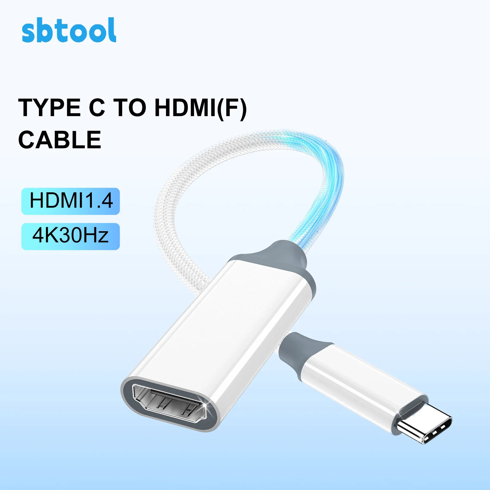 

Type C to HDMI-compatible Cable USB C to HDTV Converter USB3.1 Male to HDTV Female Converter Cable for Laptop Tablet TV MacBook