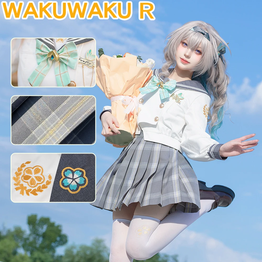 

Firefly Cosplay Costume Game Honkai Star Rail【S-2XL】WakuWaku-R Halloween Cute JK Uniform HSR Firefly Spring Missive Plus Size