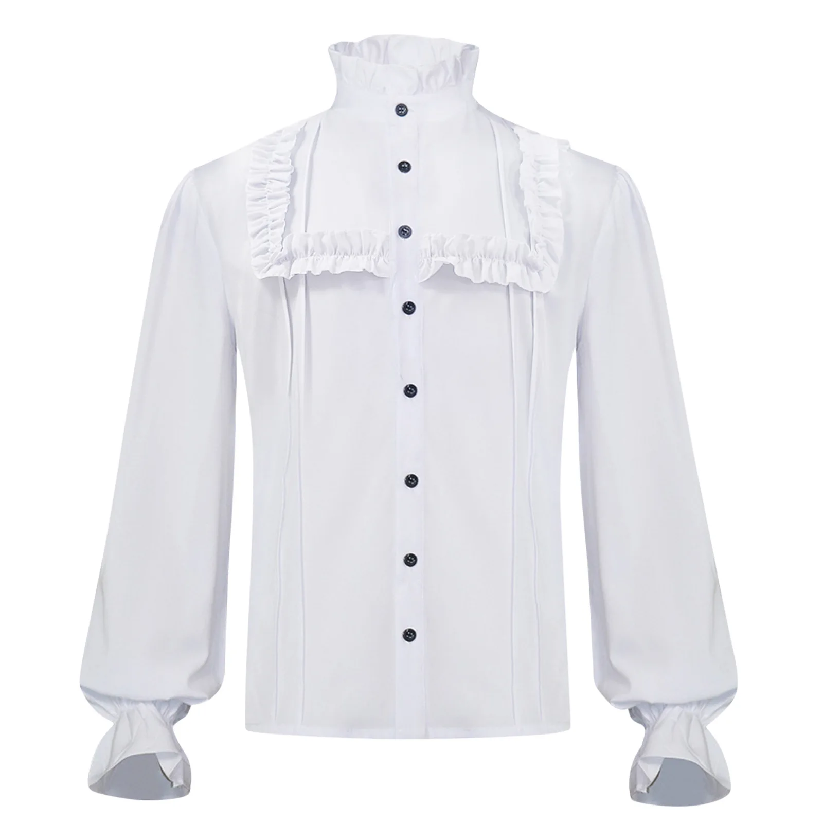 Viking Pirate Captain Vampire Halloween Party Costume New 2025 Men T Shirts Medieval Victorian Long Sleeve Cosplay Costume
