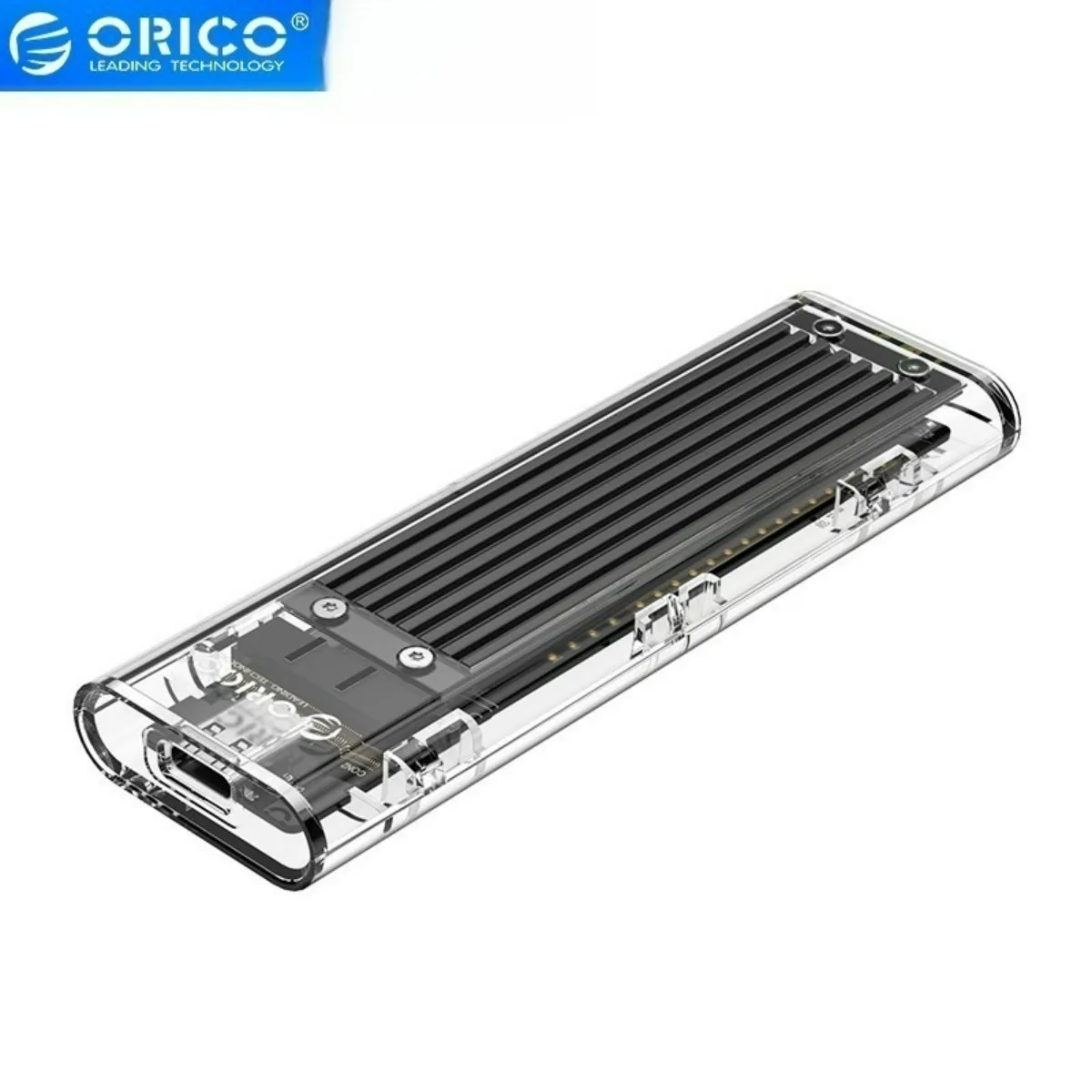 

ORICO M2 SSD Case Transparent M.2 NVME SSD Enclosure M.2 To USB C Hard Drive Enclosure for NVME PCIE NGFF SATA M/B Key SSD Disk